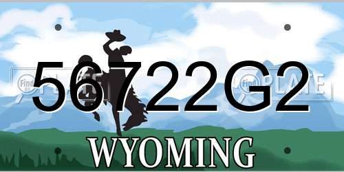 56722G2 Wyoming License Plate
