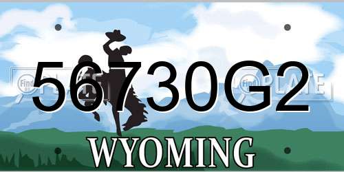 56730G2 Wyoming License Plate