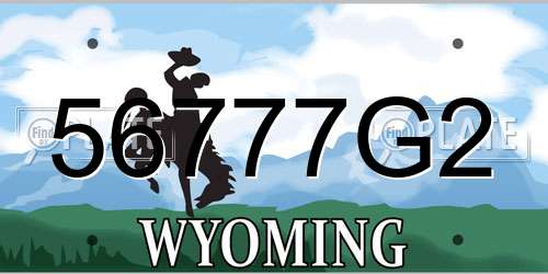 56777G2 Wyoming License Plate