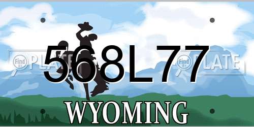 568L77 Wyoming License Plate