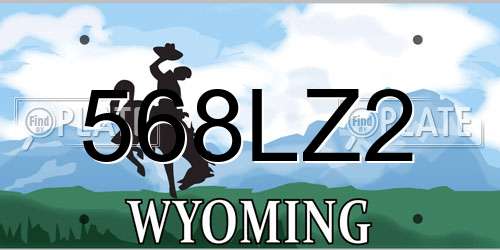 568LZ2 Wyoming License Plate