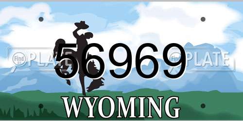 56969 Wyoming License Plate