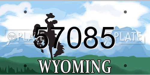 57085 Wyoming License Plate