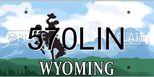 570LIN Wyoming License Plate