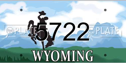 5722 Wyoming License Plate