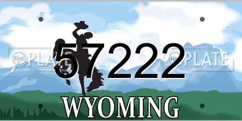57222 Wyoming License Plate