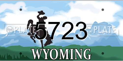 5723 Wyoming License Plate