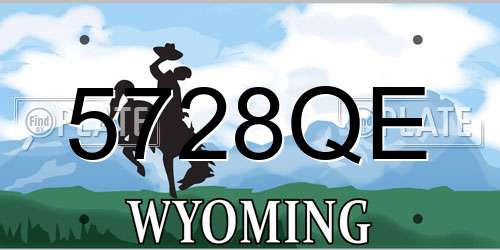 5728QE Wyoming License Plate