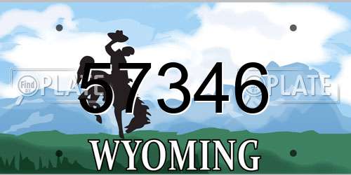 57346 Wyoming License Plate