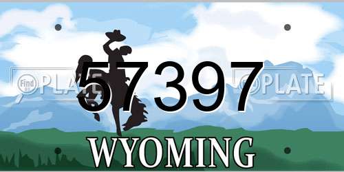 57397 Wyoming License Plate