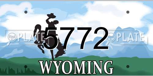 5772 Wyoming License Plate