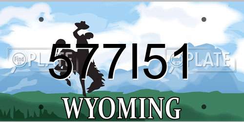 577I51 Wyoming License Plate