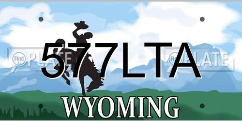 577LTA Wyoming License Plate