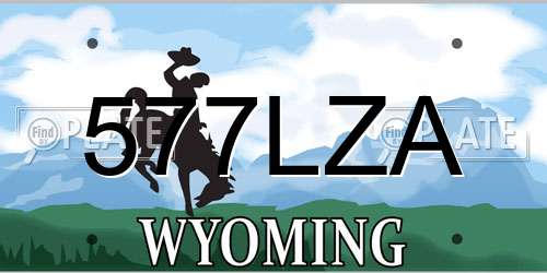 577LZA Wyoming License Plate