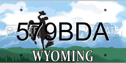 579BDA Wyoming License Plate