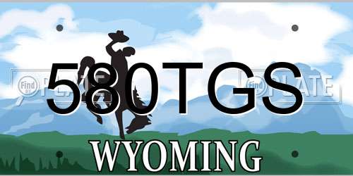 580TGS Wyoming License Plate