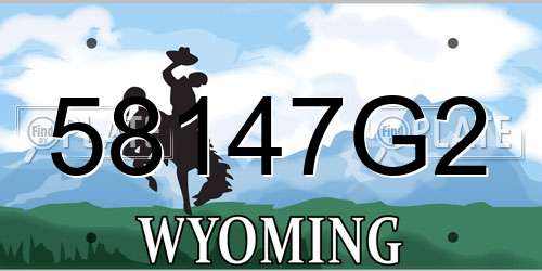 58147G2 Wyoming License Plate