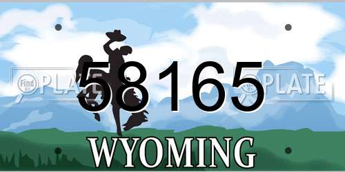 58165 Wyoming License Plate