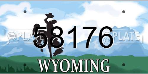58176 Wyoming License Plate