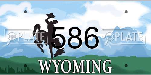 586 Wyoming License Plate