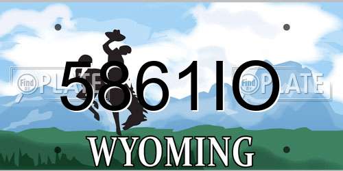 5861IO Wyoming License Plate