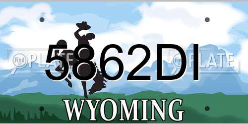 5862DI Wyoming License Plate