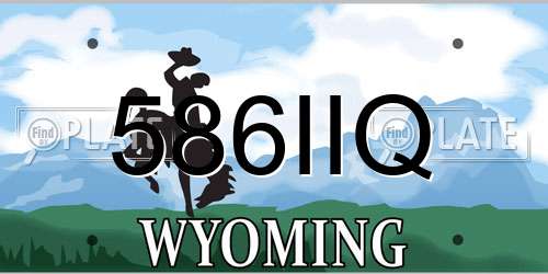 586IIQ Wyoming License Plate