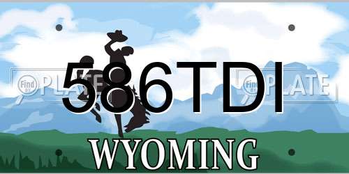586TDI Wyoming License Plate