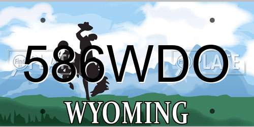 586WDO Wyoming License Plate