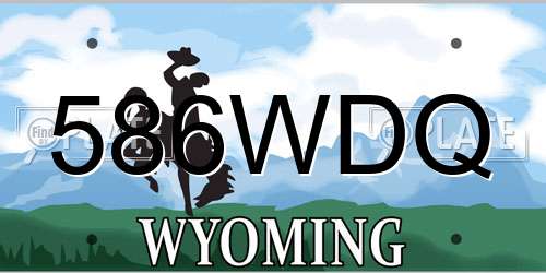 586WDQ Wyoming License Plate