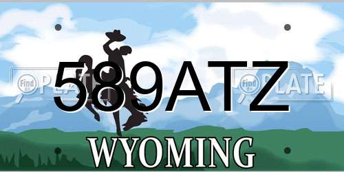 589ATZ Wyoming License Plate