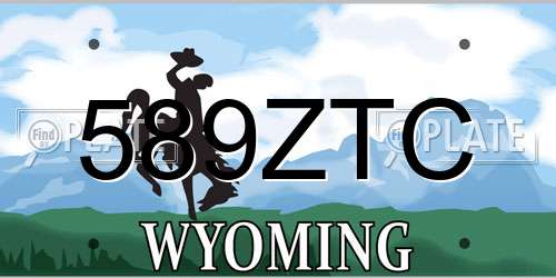 589ZTC Wyoming License Plate