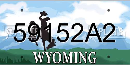 59152A2 Wyoming License Plate