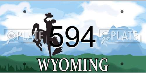 594 Wyoming License Plate