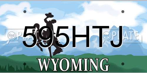 595HTJ Wyoming License Plate