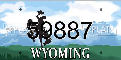59887 Wyoming License Plate
