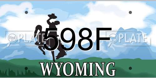 598F Wyoming License Plate