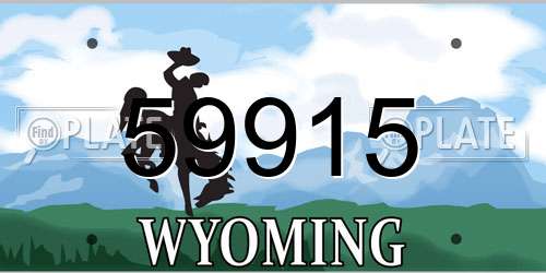 59915 Wyoming License Plate