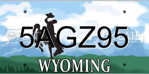 5AGZ95 Wyoming License Plate