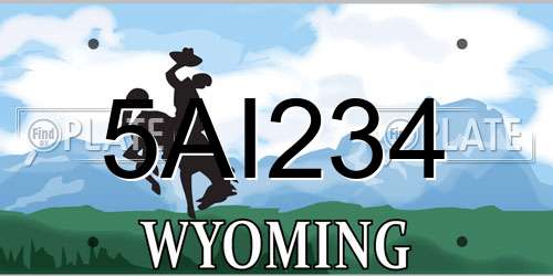 5AI234 Wyoming License Plate
