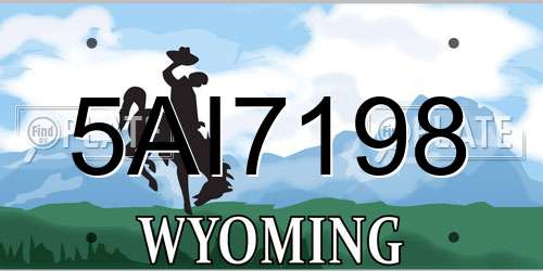 5AI7198 Wyoming License Plate
