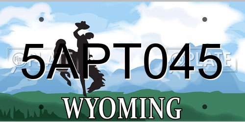 5APT045 Wyoming License Plate