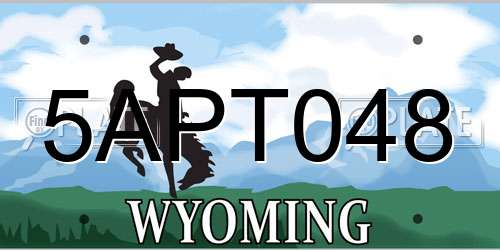 5APT048 Wyoming License Plate