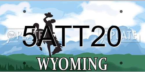 5ATT20 Wyoming License Plate