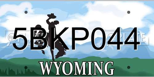 5BKP044 Wyoming License Plate