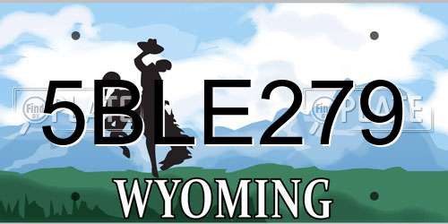 5BLE279 Wyoming License Plate