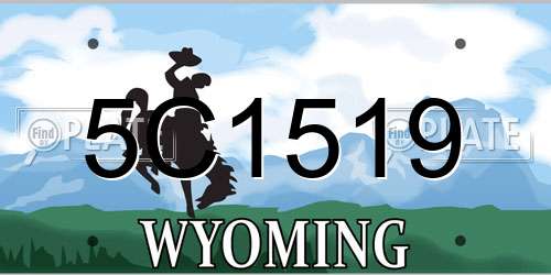 5C1519 Wyoming License Plate