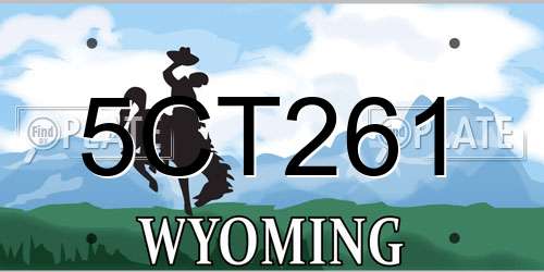 5CT261 Wyoming License Plate