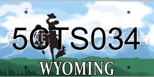 5CTS034 Wyoming License Plate