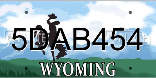 5DAB454 Wyoming License Plate